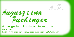 augusztina puchinger business card